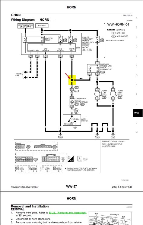 2005 infiniti g35 horn wiring diagram 